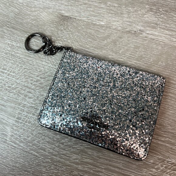 COACH Glitter Key Ring Card Case - Picture 1 of 5